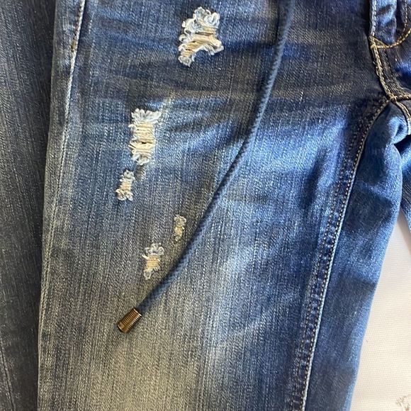 chevignon denim goods jeans size 25 dark blue distressed - Picture 3 of 11